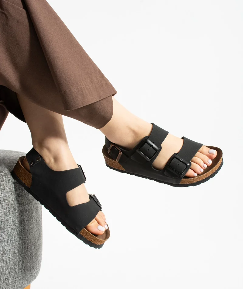 Luna Kadın Siyah Sandalet – Rahat ve Şık Yazlık Sandelet Modeli