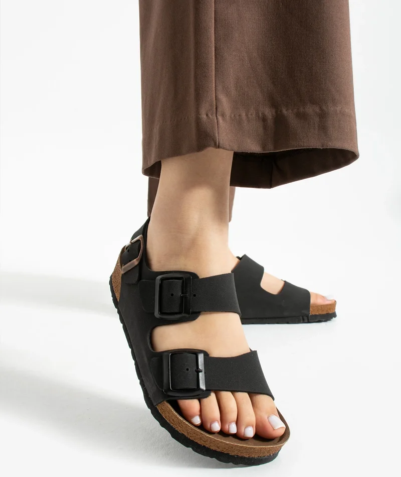 Luna Kadın Siyah Sandalet – Rahat ve Şık Yazlık Sandelet Modeli