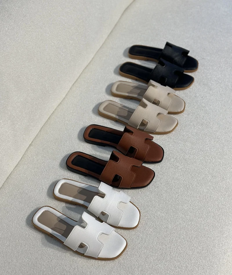 Palmira Beyaz Önü Yanı Açık Kadın Terlik Dış Mekan Ve Ev Terliği