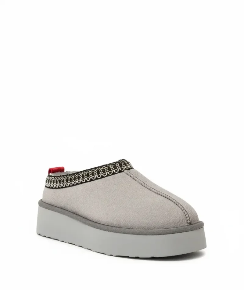 Tazzy Classic Süet Tüylü Kadın Bot - Gri