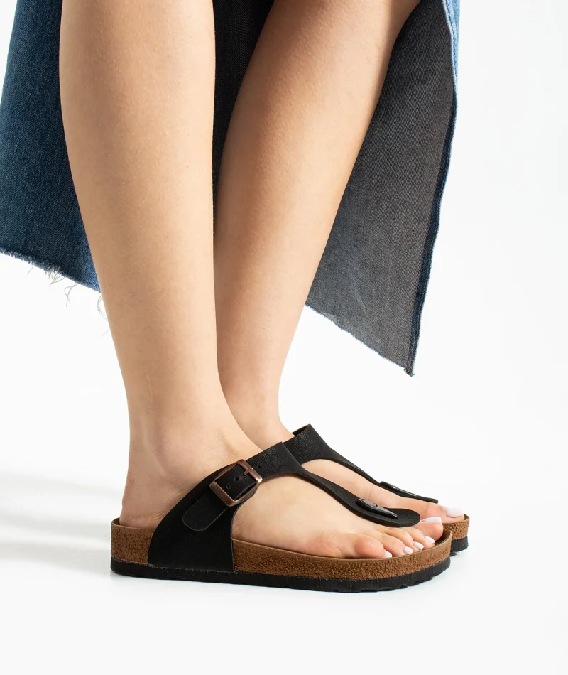 Freistep Siyah Unisex Parmak Arası Terlik – Hafif, Kaymaz, Yazlık