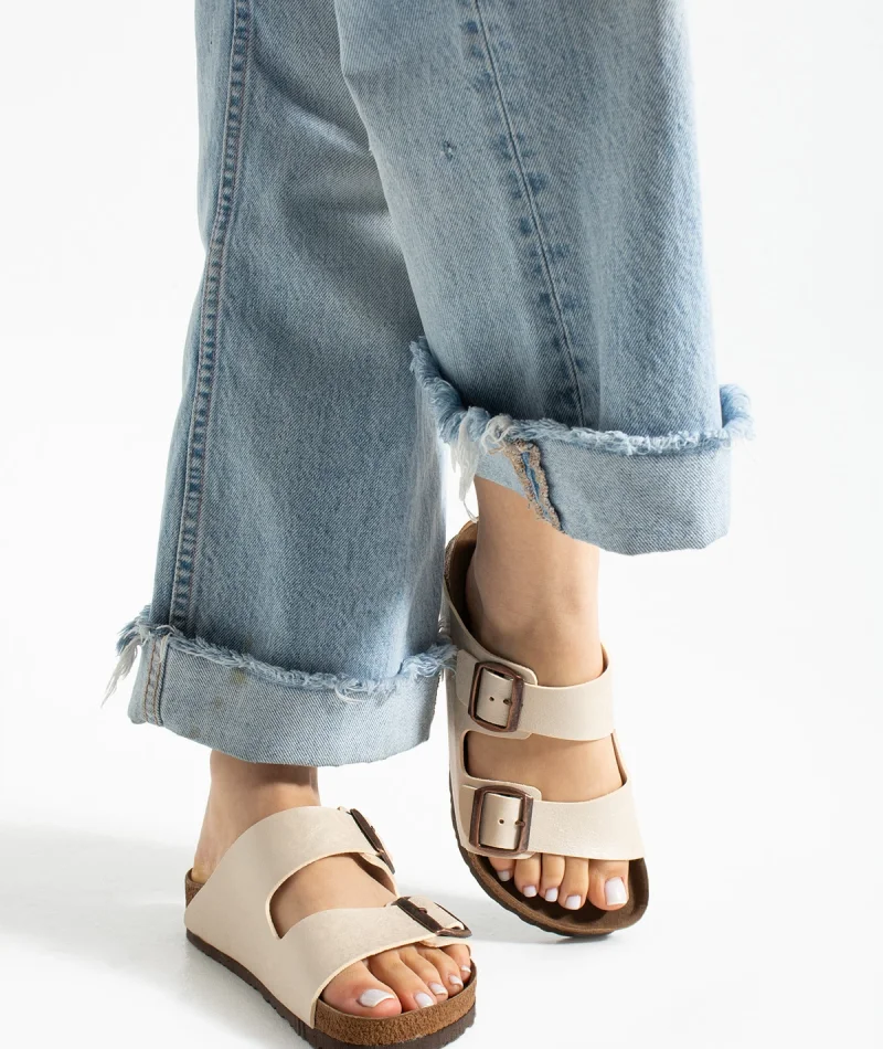 Fuga Comfort Unisex Tokalı Terlik – Bej