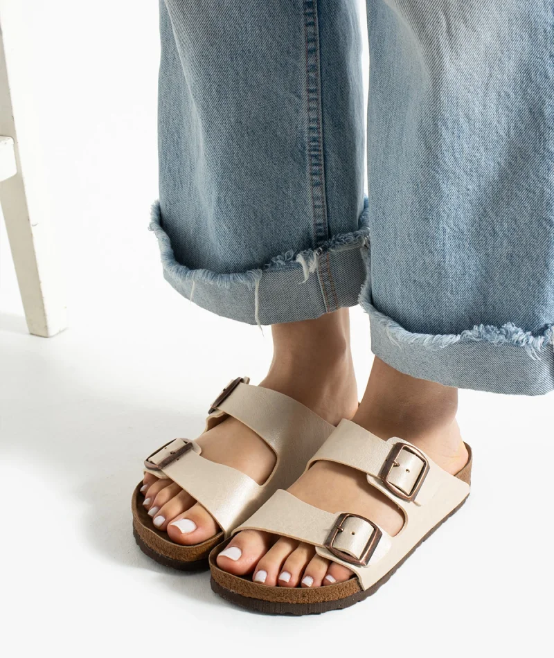 Fuga Comfort Unisex Tokalı Terlik – Bej