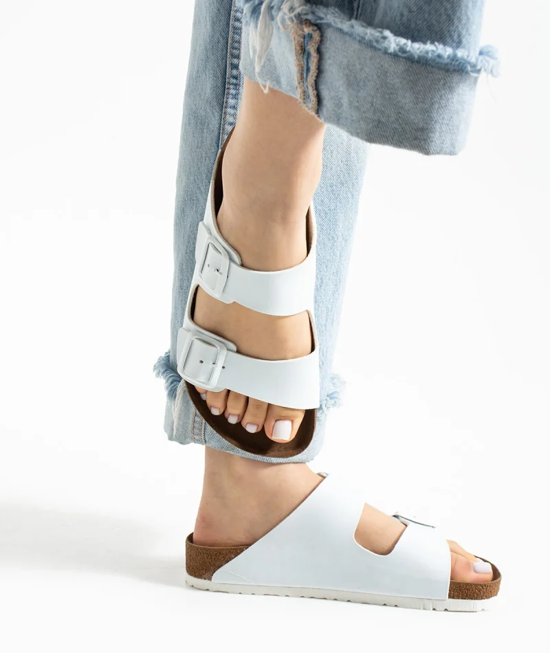 Fuga Comfort Unisex Tokalı Terlik – Beyaz