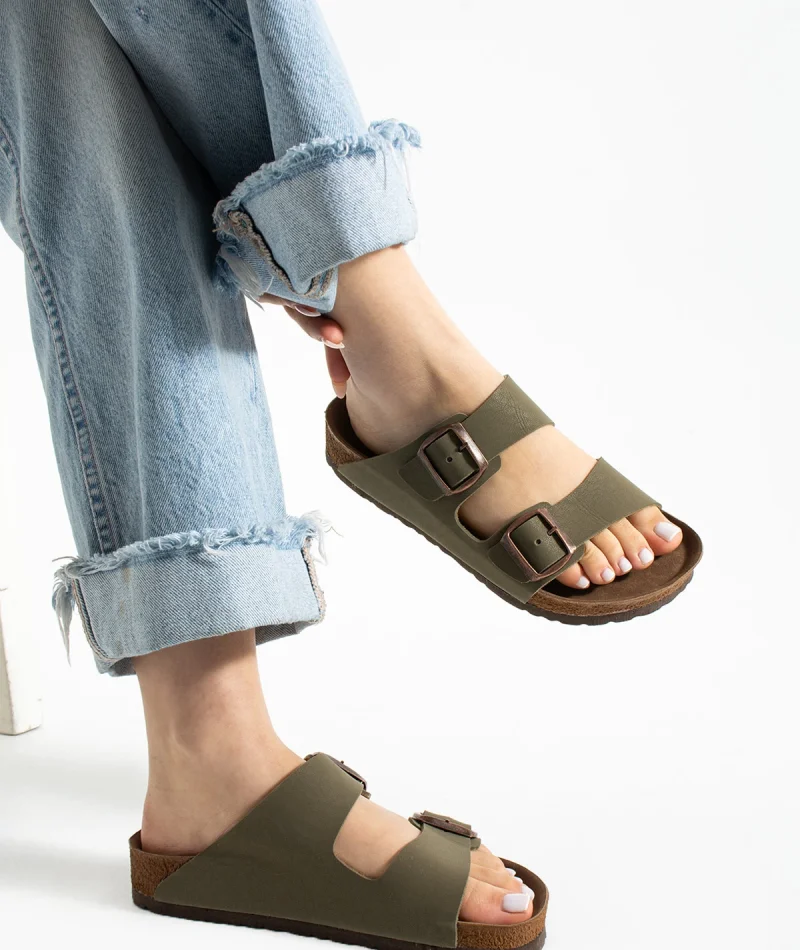 Fuga Comfort Unisex Tokalı Terlik – Haki