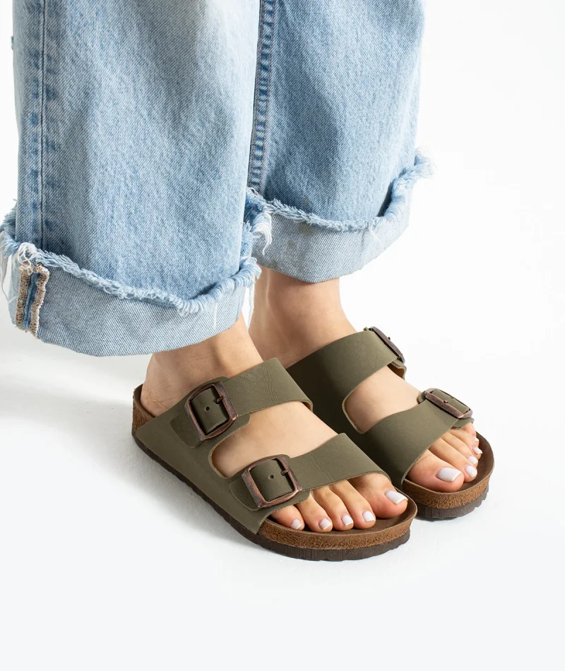 Fuga Comfort Unisex Tokalı Terlik – Haki