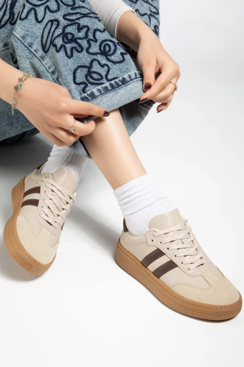 Nova Spor Gum Taban Günlük Sneaker - Bej
