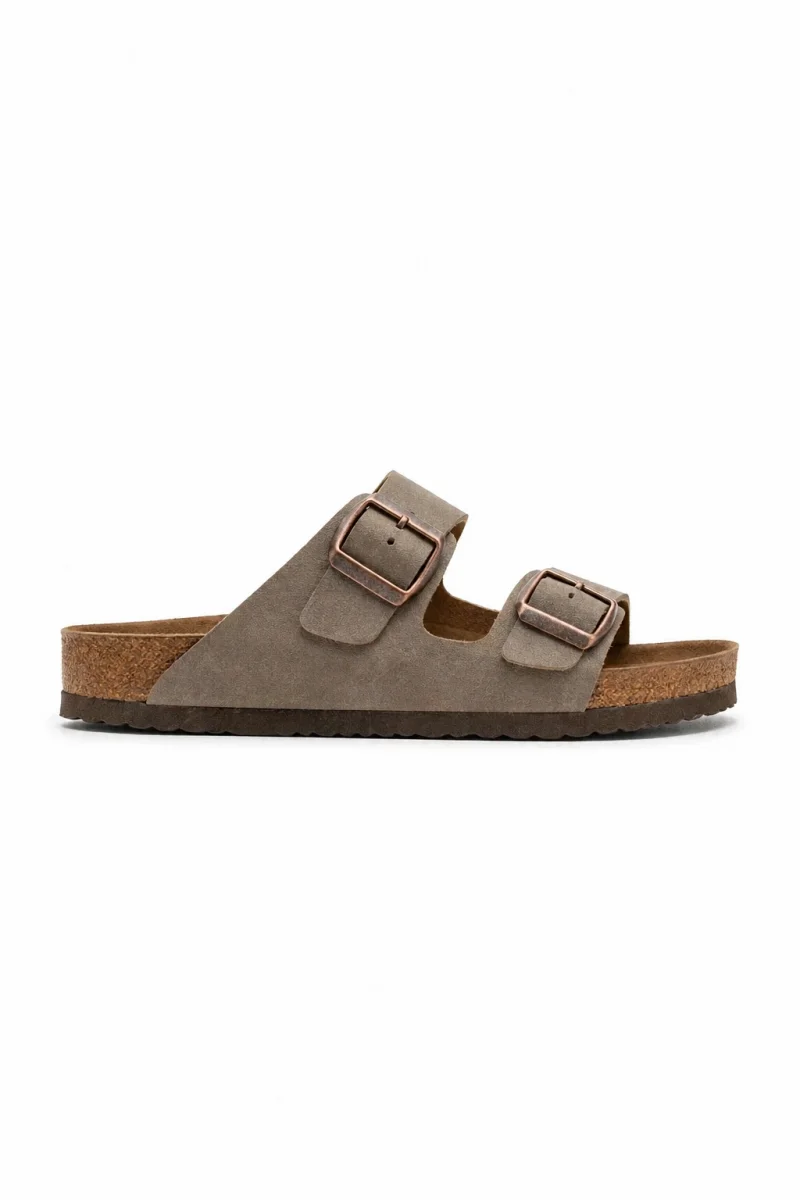 Çift Tokalı Fuga Comfort Unisex Terlik – Vizon