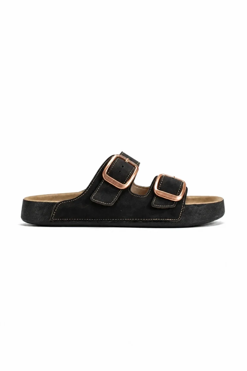 Lena Black Womens Slippers - Orthopedic, Lightweight, Non-Slip Sole