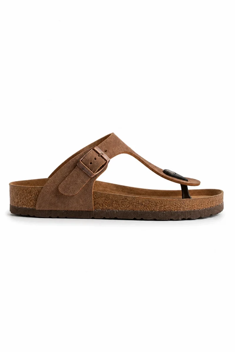 Parmak Arası Freistep Unisex Terlik – Taba