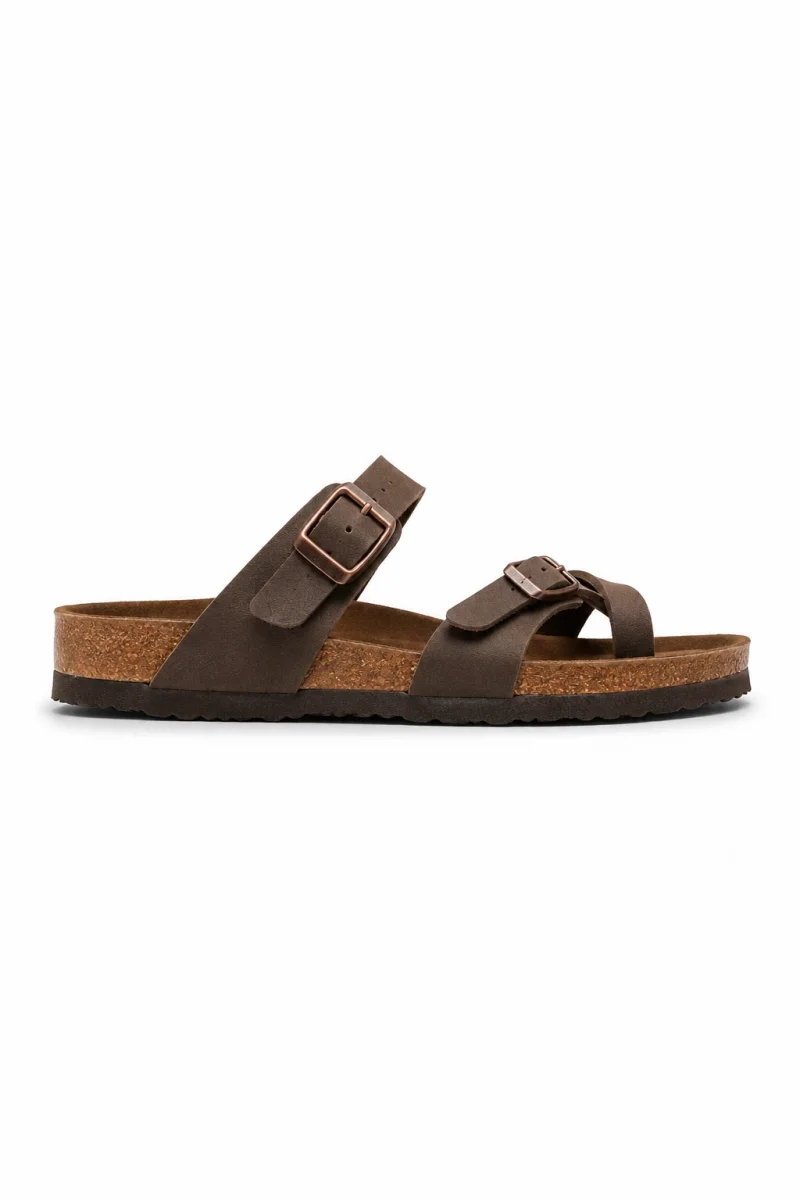 Moderno Womens Slippers Coffee – Cross Strap, Comfortable, Stylish and Relaxed