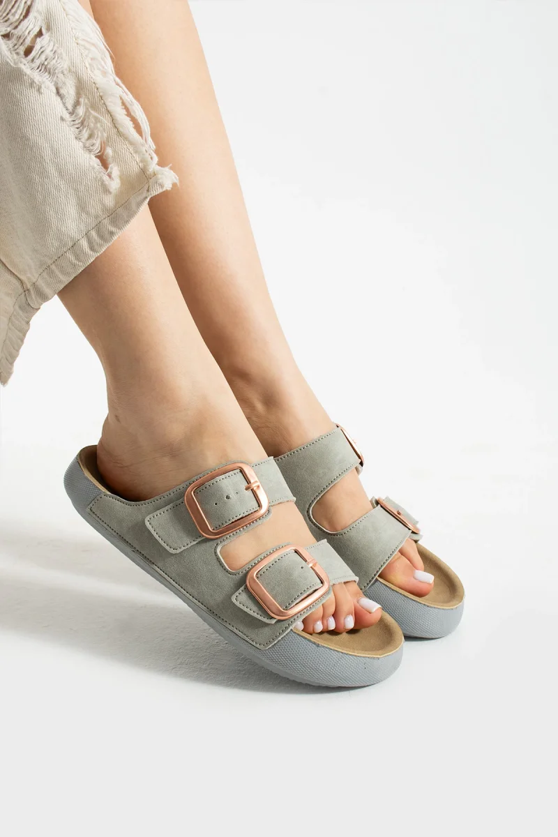 Lena Taş Kadın Terlik – Ortopedik, Hafif, Kaymaz Taban