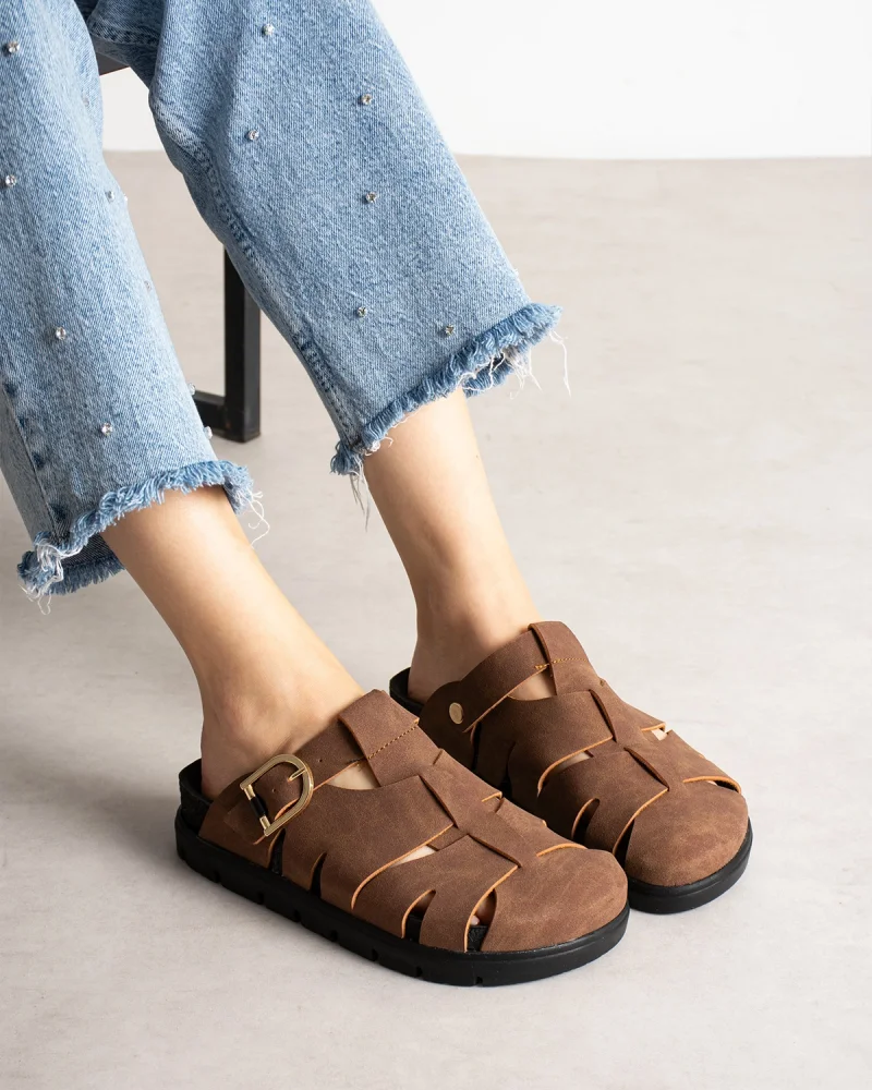 Arven Premium Örümcek Model Terlik - Taba