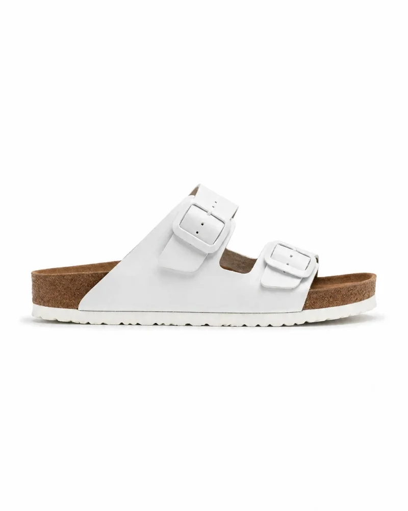 Çift Tokalı Fuga Comfort Unisex Terlik – Beyaz