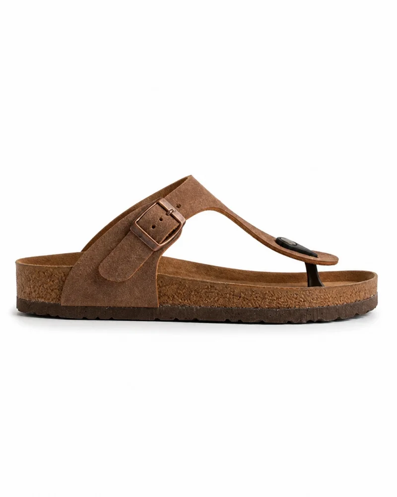 Parmak Arası Freistep Unisex Terlik – Taba
