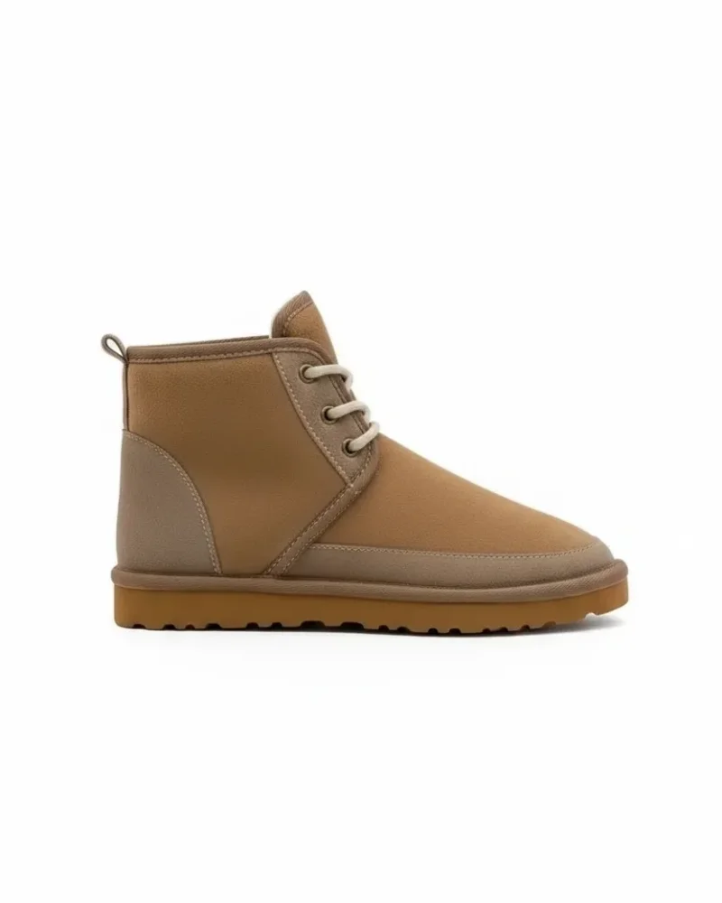 Lace-Up Winter Suede Womens Fur-Lined Boots - Vizon