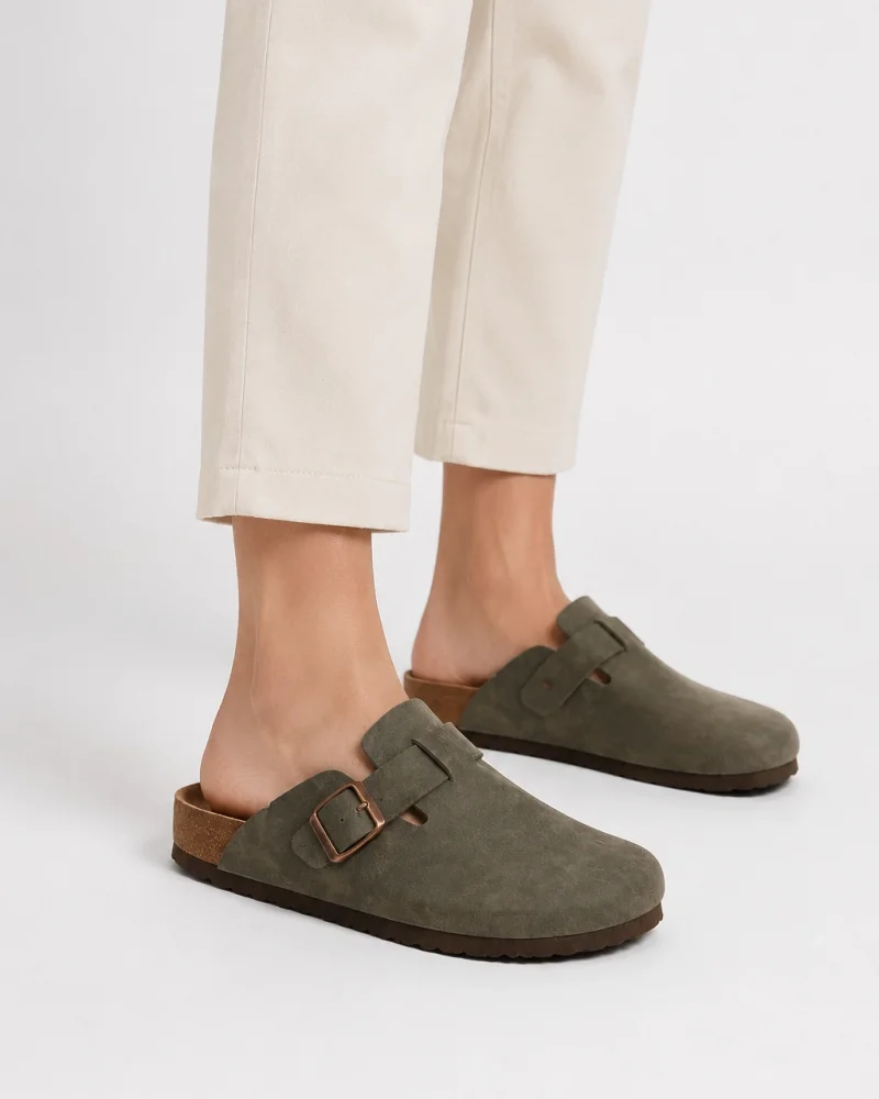 Boston Unisex Mantar Taban Terlik - Haki