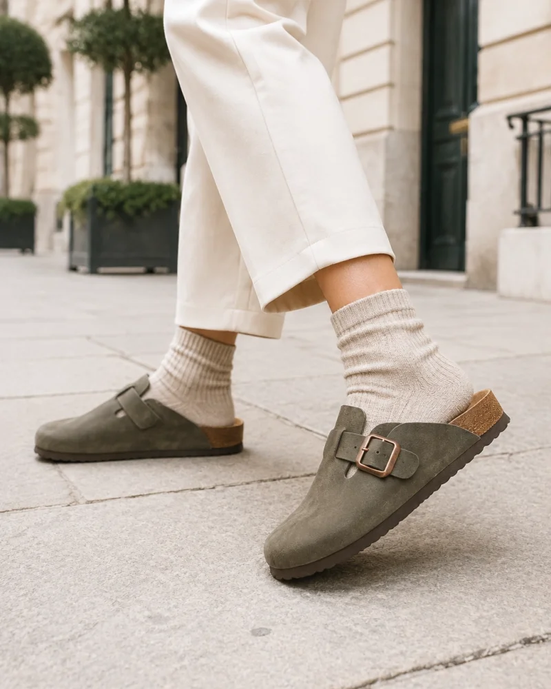 Boston Unisex Mantar Taban Terlik - Haki