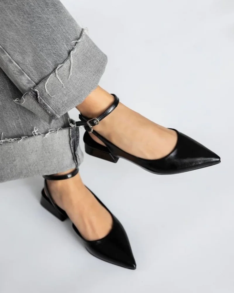 Edel Womens Leather Heeled Shoes Glossy Black
