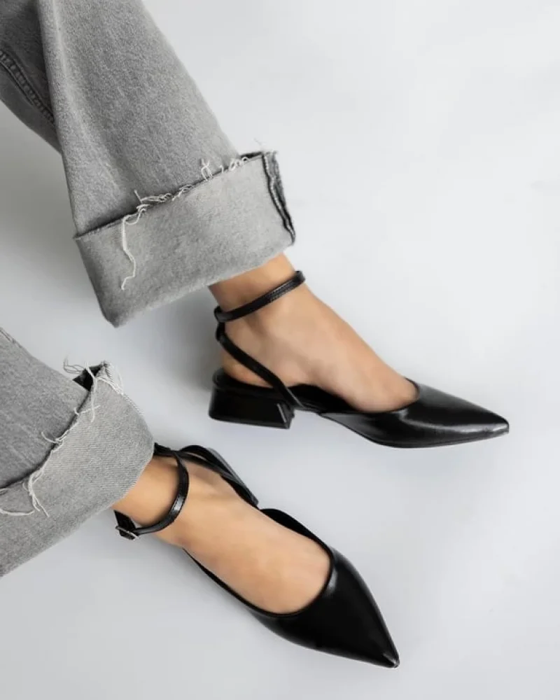 Edel Womens Leather Heeled Shoes Glossy Black