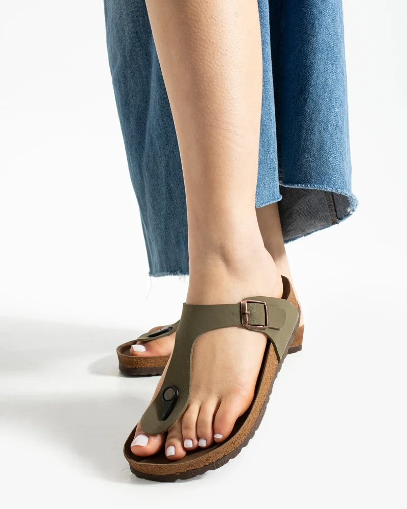 Parmak Arası Freistep Unisex Terlik – Haki