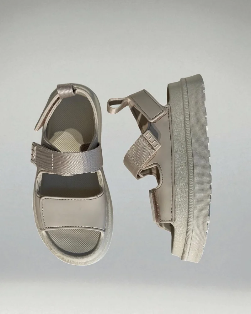 Loom Womens Beige Sandals Comfortable Casual Summer Shoes