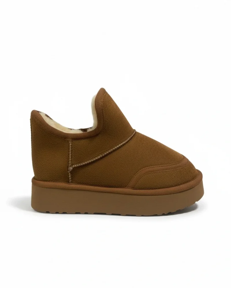 Lusso Thick Sole Winter Fleece-Lined Womens Boot - Tan