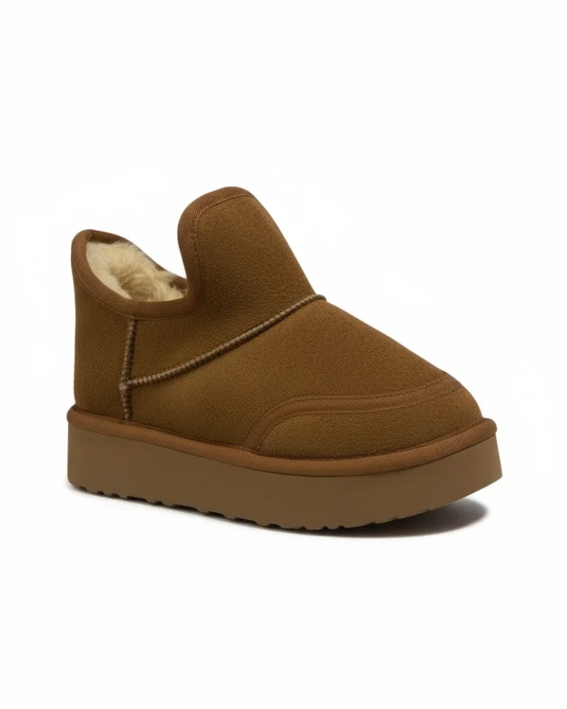 Lusso Thick Sole Winter Fleece-Lined Womens Boot - Tan