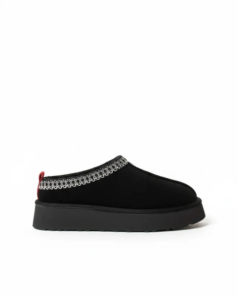 Tazzy Classic Suede Fur Womens Boot - Black