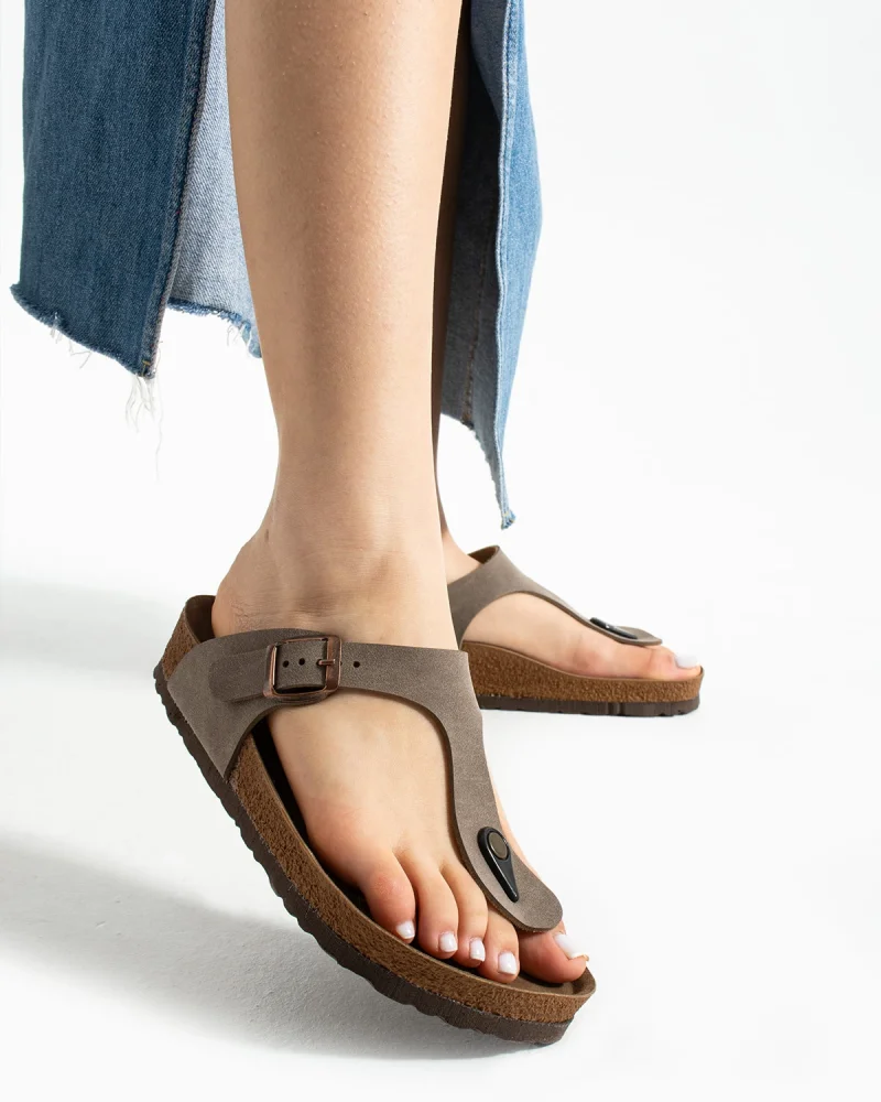Parmak Arası Freistep Unisex Terlik – Vizon