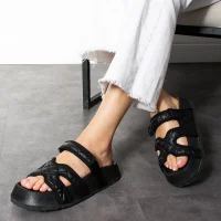 Kapitone Farmer Ev Dış Mekan Kadın Terlik – Siyah