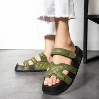 Kapitone Farmer Ev Dış Mekan Kadın Terlik – Haki