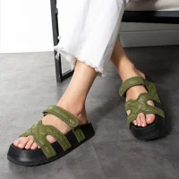 Kapitone Farmer Ev Dış Mekan Kadın Terlik – Haki