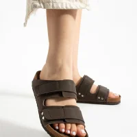 Duoflex Kadın Terlik Kahverengi – Ultra Hafif Ortopedik Kaymaz Taban Günlük