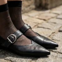 Brano Kadın Kemer Detay Deri Babet Siyah