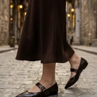 Brano Kadın Kemer Detay Deri Babet Kahve