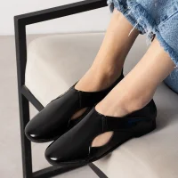 Viona Minimal Kadın Günlük Babet – Siyah