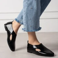 Viona Minimal Kadın Günlük Babet – Siyah