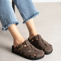 Arven Premium Örümcek Model Terlik - Kahve