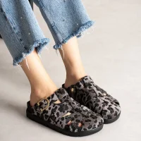 Arven Premium Spider Model Slippers - Leopard Gray