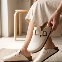 Boston Terlik Rahat Taban, Şehir Stili - Deri Krem