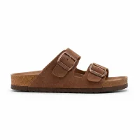 Fuga Comfort Unisex Buckled Slippers - Tabacco