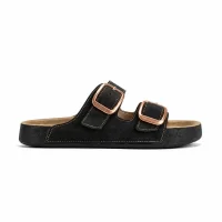 Lena Black Womens Slippers - Orthopedic, Lightweight, Non-Slip Sole