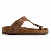 Parmak Arası Freistep Unisex Terlik – Taba