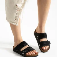 Duoflex Kadın Terlik Siyah – Ultra Hafif Ortopedik Kaymaz Taban Günlük