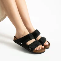 Duoflex Kadın Terlik Siyah – Ultra Hafif Ortopedik Kaymaz Taban Günlük