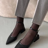 Edel Kadın Deri Topuklu Ayakkabı Mat Siyah