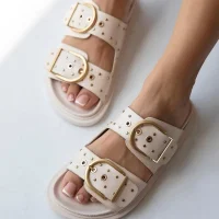 Forster Kadın Zımba Detay Terlik Bej