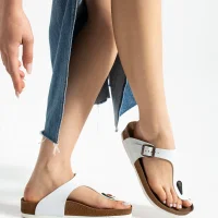 Freistep Beyaz Unisex Parmak Arası Terlik – Hafif, Kaymaz, Yazlık