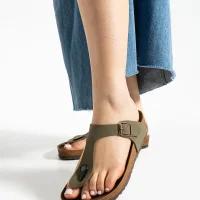 Freistep Haki Unisex Parmak Arası Terlik – Hafif, Kaymaz, Yazlık